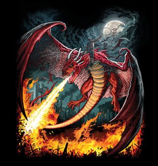 Obrázek 2 produktu Pánské tričko Dračí Jezdec Dragon Slayer Červený Drak (Velikost: XL)