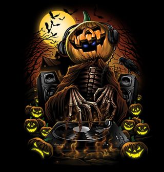 Obrázek 2 produktu Pánské tričko Kostlivec Pumpkin DJ Skeleton (Velikost: 4XL)