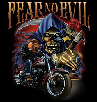Obrázek 2 produktu Pánské tričko Vepř na Motorce Fear No Evil