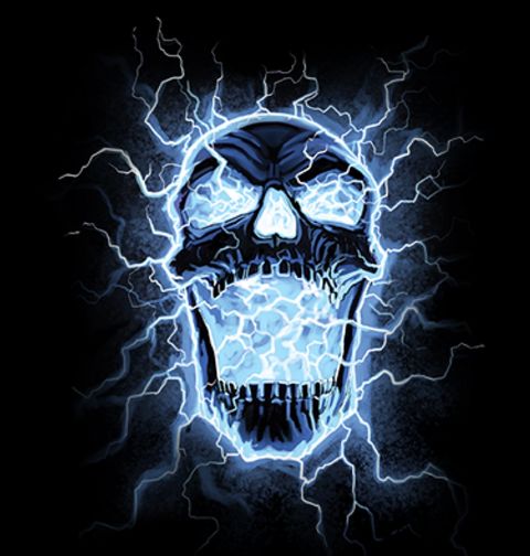 Obrázek produktu Pánské tričko Elektrická Lebka pod Napětím Ožívá