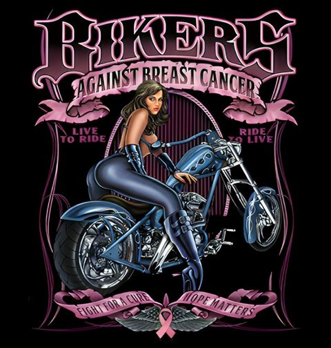 Obrázek produktu Pánské tričko Bikers proti rakovině prsu