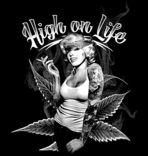 Obrázek produktu Pánské tričko Marylin Monroe High on Life Pose
