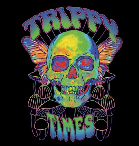 Obrázek produktu Pánské tričko Psychadelická lebka Trippy Times 