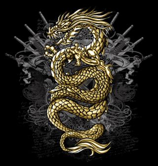 Obrázek 2 produktu Dámské tričko Mytický Zlatý Drak