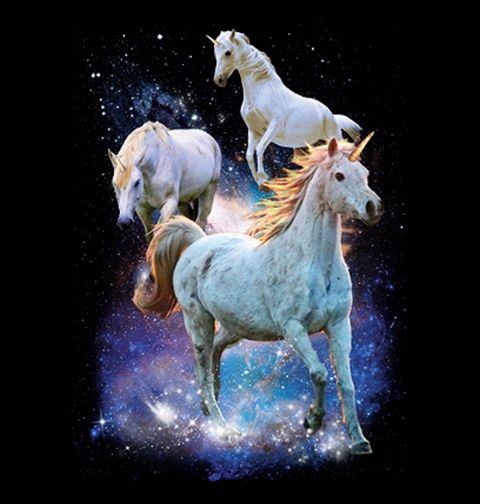 Obrázek produktu Dámské tričko Vesmírní Jednorožci