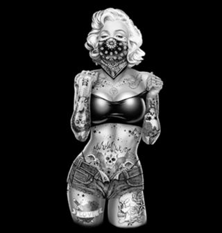 Obrázek 2 produktu Pánské tričko Marilyn Monroe Bandana a Tetování
