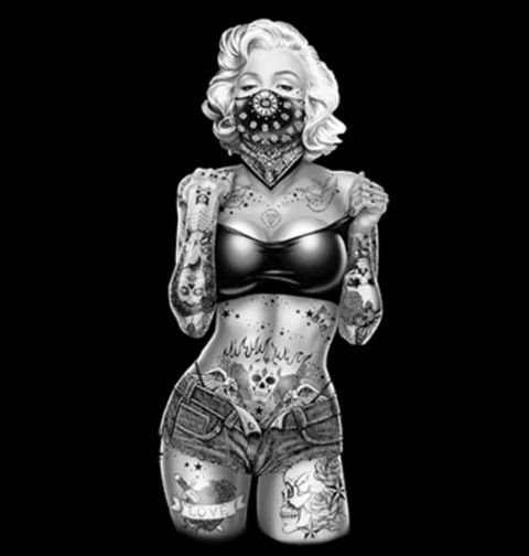 Obrázek produktu Pánské tričko Marilyn Monroe Bandana a Tetování
