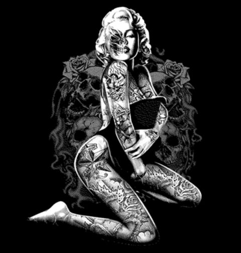 Obrázek produktu Pánské tričko Marilyn Monroe Skull Pose