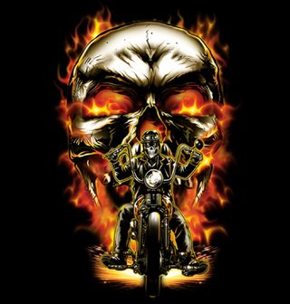 Obrázek 2 produktu Pánské tričko Ghost Rider Smrt V Plamenech (Velikost: 5XL)