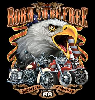 Obrázek 2 produktu Pánské tričko Route 66 Born to Be Free Narozen Svobodný