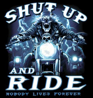 Obrázek 2 produktu Dámské tričko Bleskový Motorkář Shut Up and Ride