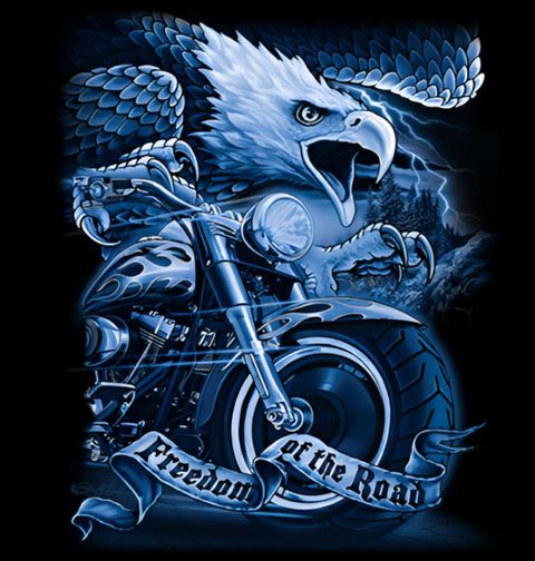 Obrázek produktu Dámské tričko Svoboda na Silnici Orel a Motorka