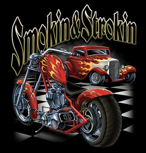 Obrázek produktu Pánské tričko Kouř a Pneumatiky Smokin' & Strokin'