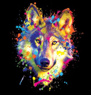 Obrázek 2 produktu Pánské tričko Barevný Vlk