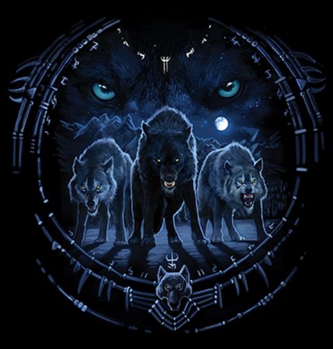 Obrázek produktu Pánské tričko Vlčí kmen Wolf Tribal
