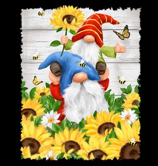 Obrázek 2 produktu Pánské tričko Gnomes v poli slunečnic 