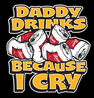 Obrázek 2 produktu Dětské tričko Tatínkova Směs Relaxace Daddy Drinks Because I Cry