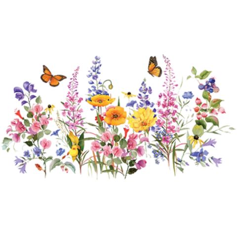 Obrázek produktu Dámské tričko Květinové pole s motýly 