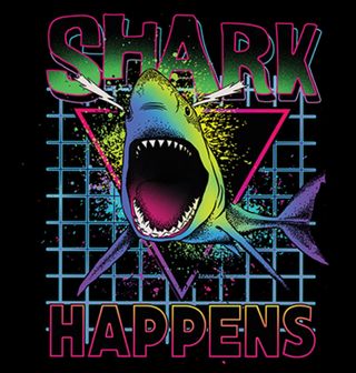 Obrázek 2 produktu Dámské tričko Překvapení z Hlubin Shark Happens