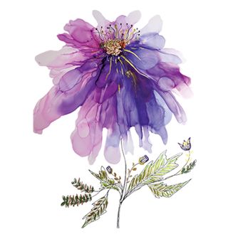 Obrázek 2 produktu Dámské tričko Fialové květiny
