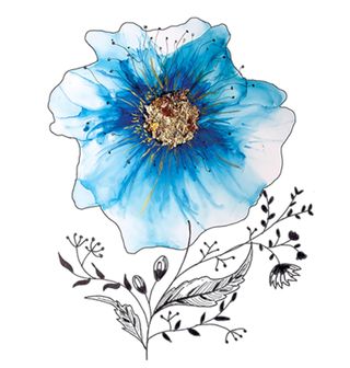 Obrázek 2 produktu Pánské tričko Modré květiny 