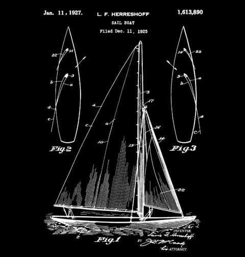 Obrázek produktu Dámské tričko Plachetnice Patent L. F. Herreschoffa