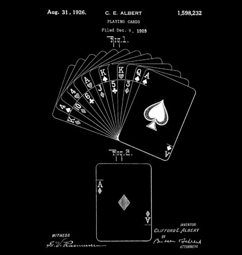 Obrázek produktu Dámské tričko Hrací karty Poker Patent C. E. Alberta