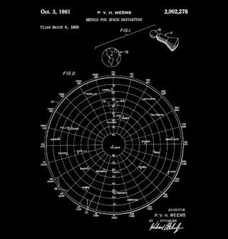 Obrázek 1 produktu Bavlněná taška Vesmírná navigace Patent P. V. H. Weemse