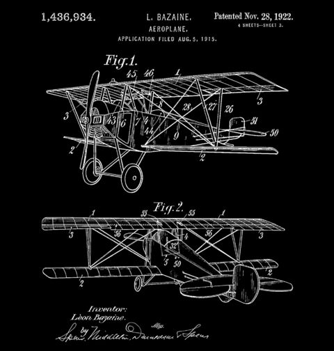 Obrázek produktu Dámské tričko Letadlo Patent L. Bazaineho