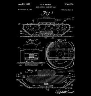 Obrázek 2 produktu Pánské tričko Válečný tank Patent R. H. Wendta