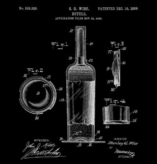 Obrázek 1 produktu Bavlněná taška Lahev Vína Patent S. G. Wise