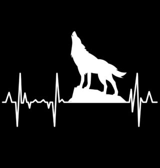 Obrázek 2 produktu Pánské tričko Kardiogram a Vlk