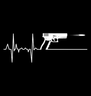 Obrázek 2 produktu Dámské tričko Kardiogram a Pistole