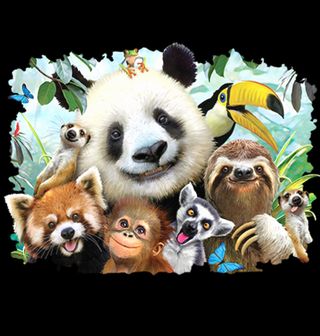 Obrázek 2 produktu Dámské tričko Selfie Zvířátek ze Zoo