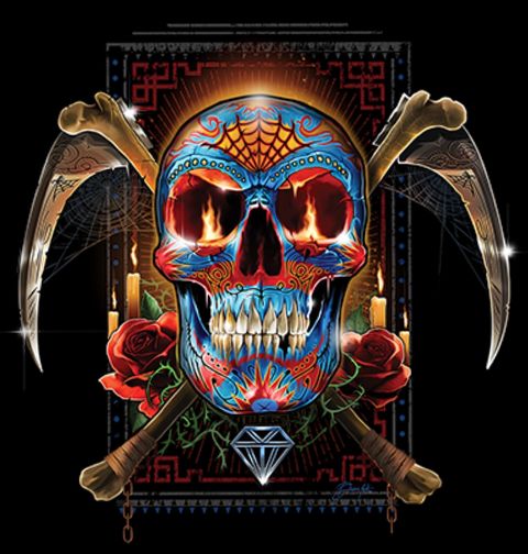 Obrázek produktu Pánské tričko Sugar Skull Day of the Dead Lebka Dne Smrti