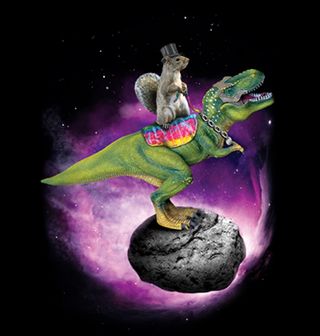 Obrázek 2 produktu Dámské tričko Veverka na dinosaurovi