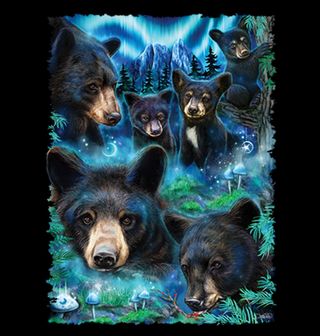 Obrázek 2 produktu Dámské tričko Zasnění Medvědi Daydream black bears