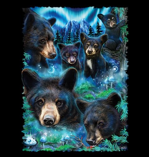 Obrázek produktu Dámské tričko Zasnění Medvědi Daydream black bears