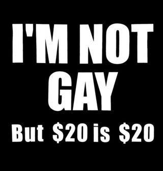 Obrázek 2 produktu Pánské tričko Nejsem Gay, ale $20 je $20 (Velikost: 3XL)
