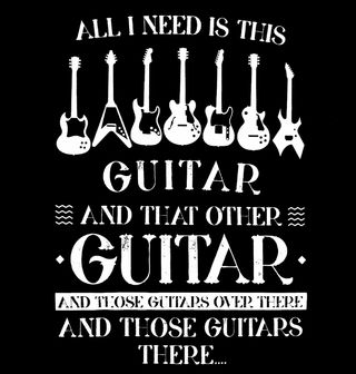 Obrázek 2 produktu Pánské tričko Jediné co potřebuji je kytara