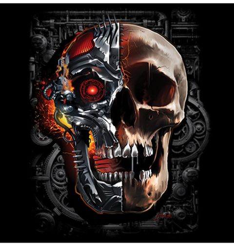 Obrázek produktu Dámské tričko Kyborgská lebka