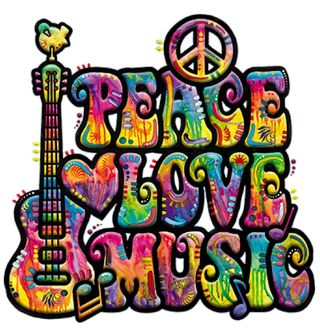 Obrázek 2 produktu Dámské tričko Mír, láska a hudba Hippie