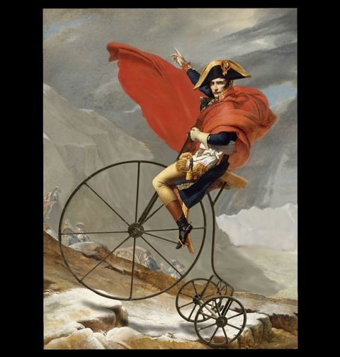 Obrázek produktu Pánské tričko Napoleon na kole přejíždí přes Alpy