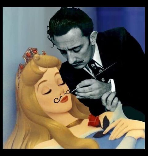 Obrázek produktu Dámské tričko Šípková růženka a Salvador Dalí