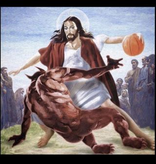 Obrázek 2 produktu Pánské tričko Ježíš vyhrává nad Ďáblem