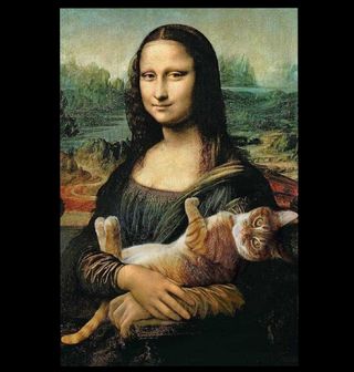Obrázek 1 produktu Pánské tričko Mona Lisa s kočkou