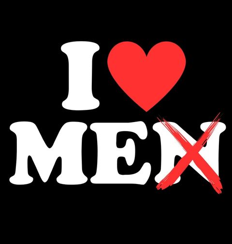 Obrázek produktu Dámské tričko Láska začíná u mě: Bez mužů prosím!