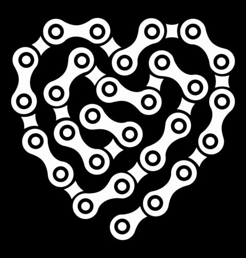 Obrázek produktu Pánské tričko Srdce z Řetězu Bike Chain Heart