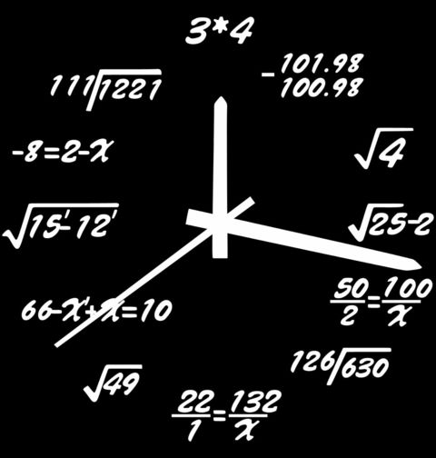 Obrázek produktu Pánské tričko Kolik je hodin? Každá hodina se počítá Math Clock