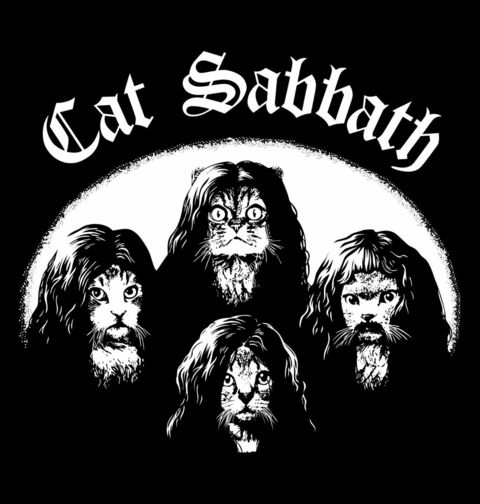 Obrázek produktu Pánské tričko Rocková kočičí skupina Cat Sabbath